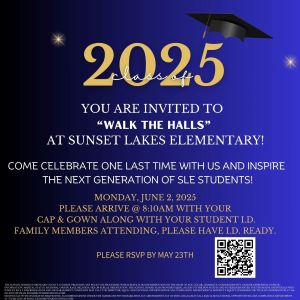 Flyer with invitation for former student to attend